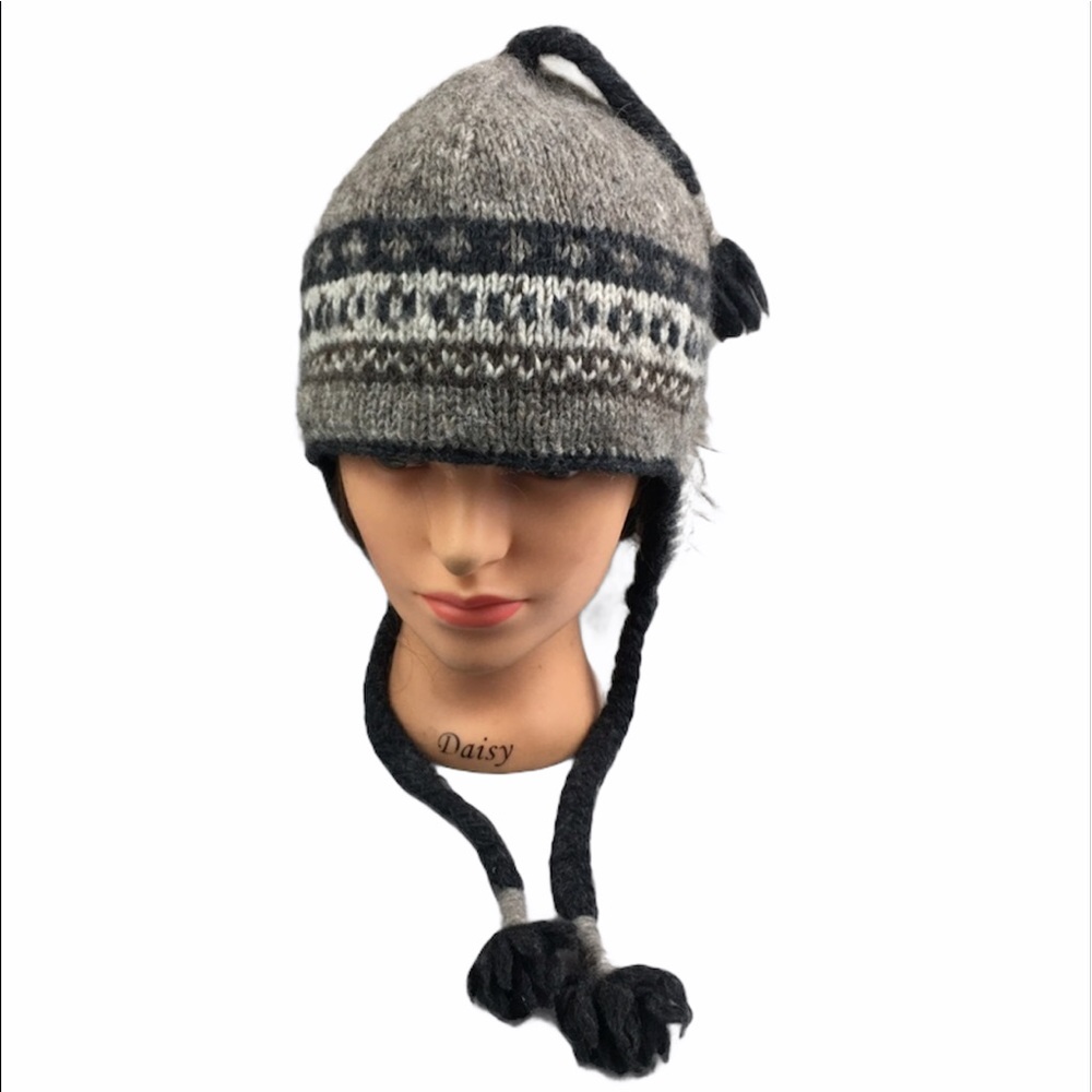 Everest wool fair isle unisex winter chullo hat